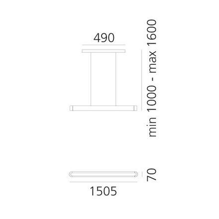 Artemide Talo závěsné LED 150 stmívatelné - matná černá 1926080A