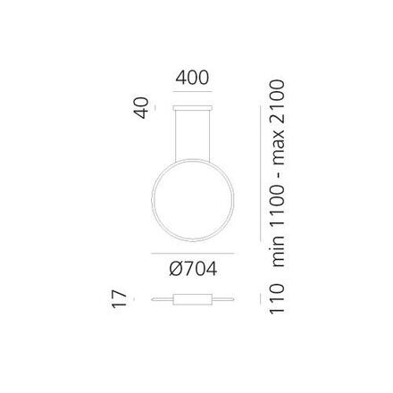 Artemide Discovery vertikální 70 - hliník - TW - Bluetooth 1992210APP