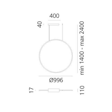 Artemide Discovery vertikální 100 - bronz - RGBW - Bluetooth 1993360APP