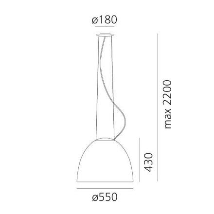 Artemide Nur Gloss LED - závěsné - černá - Bluetooth A243410APP