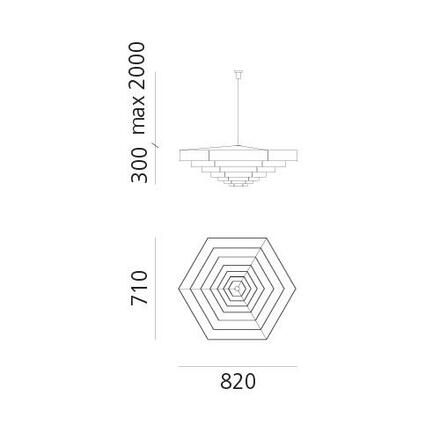 Artemide Lampada Esagonale 82 - bílá DM2004B10