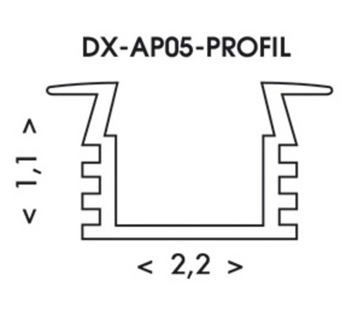 Ecolite Al profil, 2m DX-AP05-PROFIL