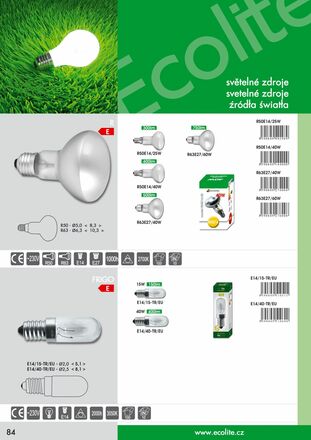 Ecolite Reflektorová žárovka E14 40W R50E14/40