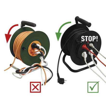 EMOS PVC prodlužovací kabel na bubnu - 4 zásuvky 50m pevný střed 1908045010