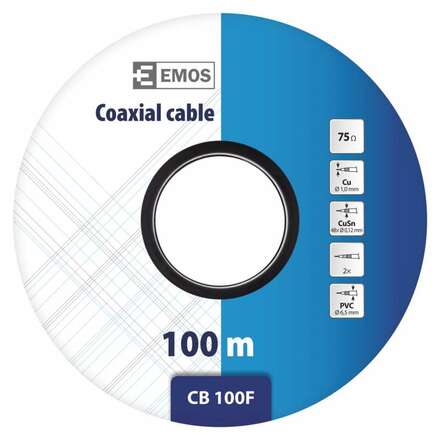 EMOS Koaxiální kabel CB100F 1m 2305100200