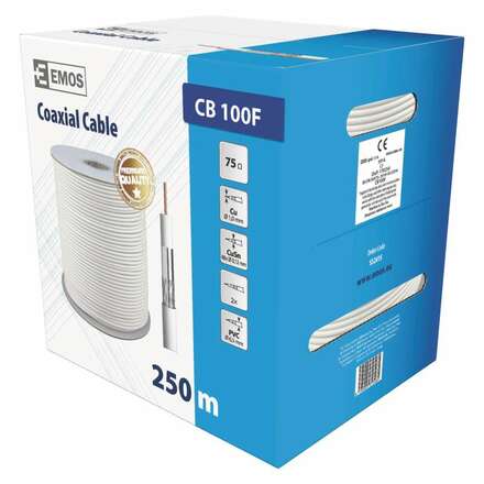 EMOS Koaxiální kabel CB100F 1m BOX 2305100201