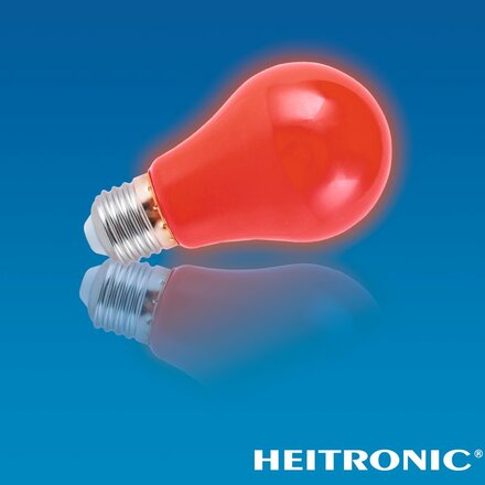 HEITRONIC LED žárovka A60 červená E27 4W 17042
