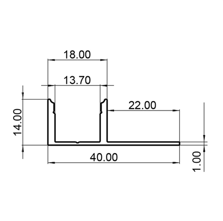 Light Impressions Reprofil dlaždicový profil EL-03-12 stříbrná elox 2500 mm 975361