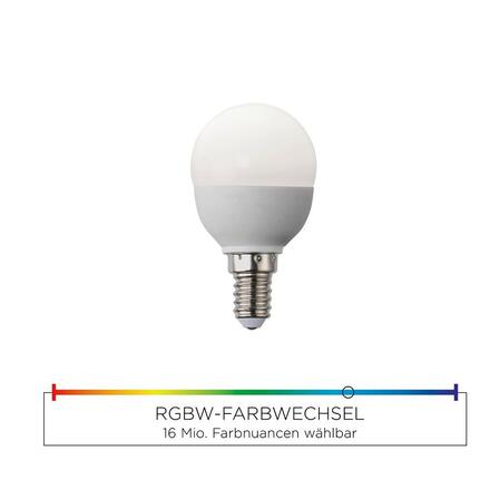 LEUCHTEN DIRECT LED kapková žárovka E14, RGBW, 3,5W, 200 lm RGB+3000K LD 08116