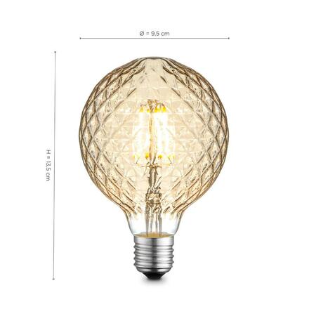 LEUCHTEN DIRECT LED Filament, dekorativní Globe, 4W E27 průměr  95mm 3000K DIM 08468 LD 08468