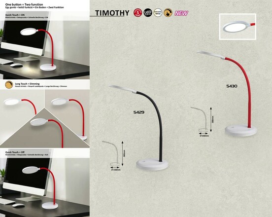 Rabalux stolní lampa Timothy LED 7,5W DIM 5430