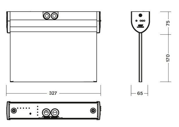 SEC Stropní nebo nástěnné nouzové svítidlo LEDLUX2-R s funkcí AUTOTEST - MULTILED2-R-AT.3h bílá RAL9003 331-B-001-04-00-02-SP