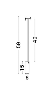 Nova Luce Vestavné výklopné svítidlo Brando - max. 10 W, GU10, pr. 60 x 590 mm, černá NV 7409602